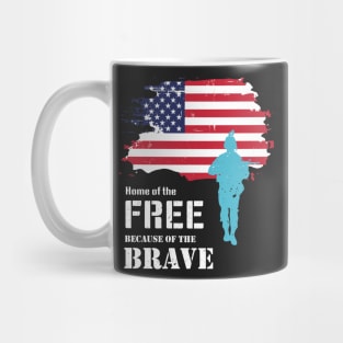 Home Of The Free Because Of The Brave Veterans Mug